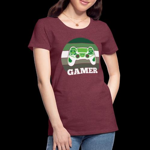 Green Sunset Gamer - Women's Premium T-Shirt