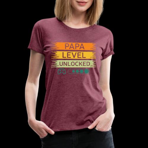 Papa Level Unlocked! - Women's Premium T-Shirt