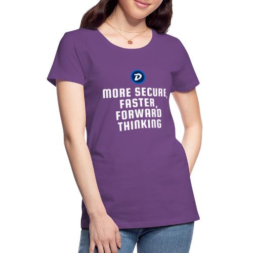 Digibyte. More secure, faster, forward thinking - Women's Premium T-Shirt