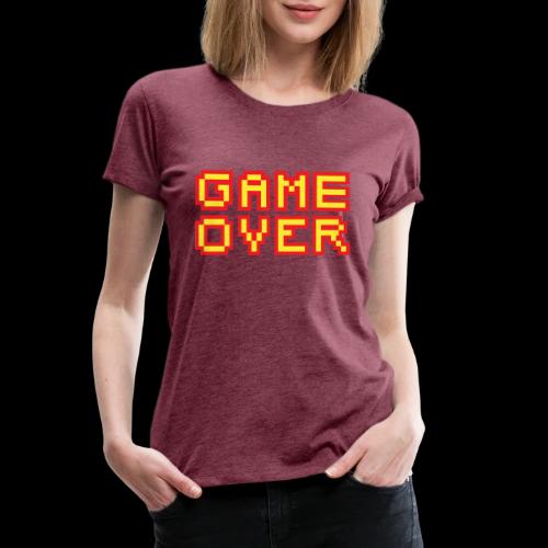 Retro Game Over Screen - Women's Premium T-Shirt
