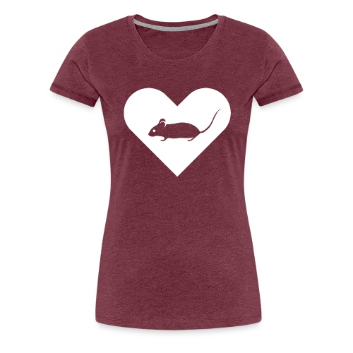 Heart-Mouse (white) - Women's Premium T-Shirt