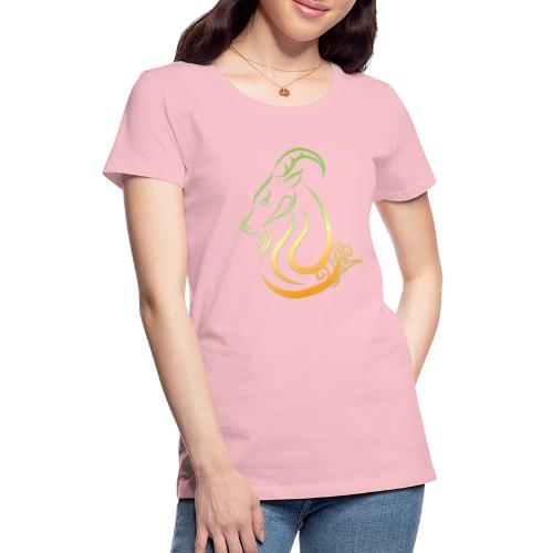 Capricorn Zodiac Sea Goat Astrology Logo - Women's Premium T-Shirt