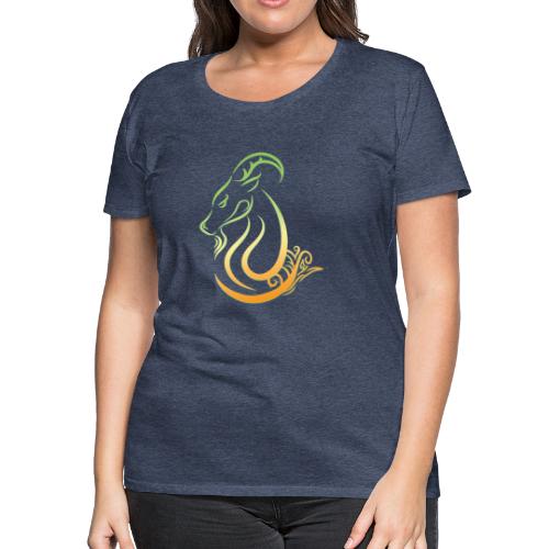 Capricorn Zodiac Sea Goat Astrology Logo - Women's Premium T-Shirt