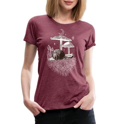 Mushrooms Snail Crystals - Women's Premium T-Shirt