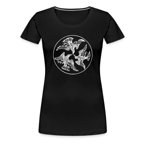Three Crows in a Circle - Women's Premium T-Shirt