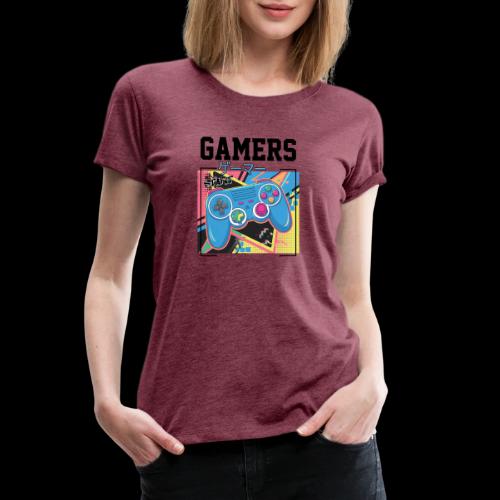 Gamers Start! Retro Japanese Vibe - Women's Premium T-Shirt