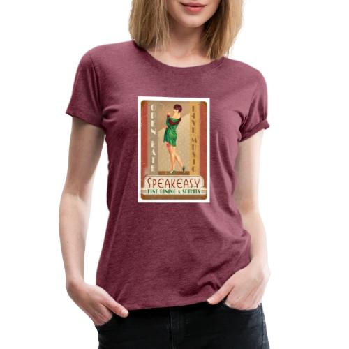 Vintage Speakeasy Pin Up Girl - Women's Premium T-Shirt