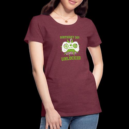 Birthday Boy: Level 11 Unlocked! - Women's Premium T-Shirt