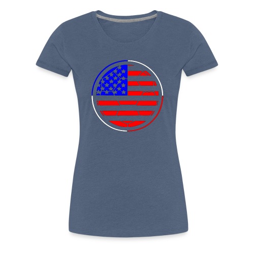 soccer usa sign flag - Women's Premium T-Shirt