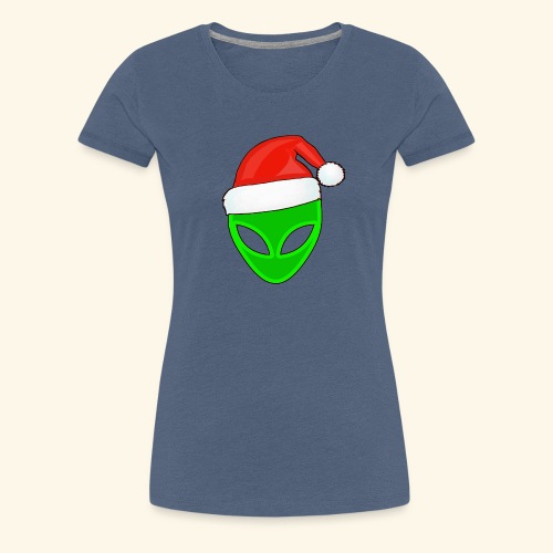 Santa Hat Alien - Women's Premium T-Shirt