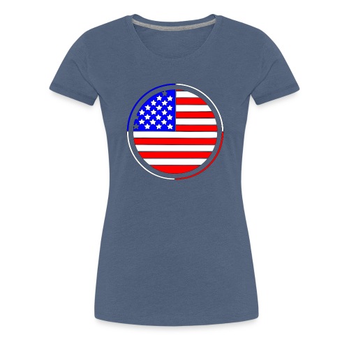 USA flag circle - Women's Premium T-Shirt