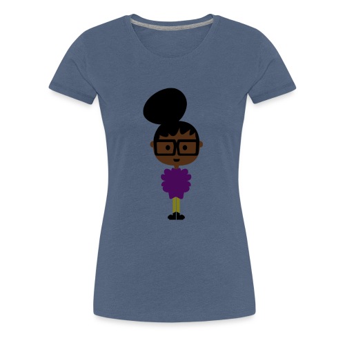 Studious Girl With Big Frames - Women's Premium T-Shirt