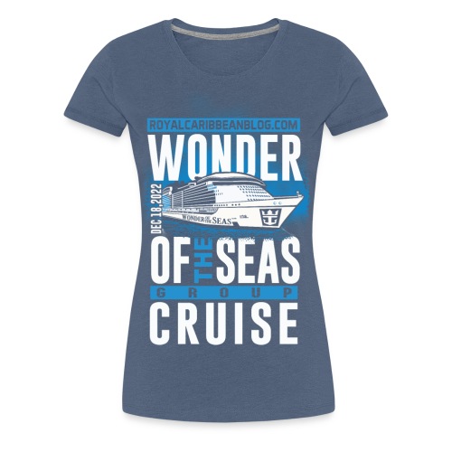 Wonder of the Seas Group Cruise Shirt (Blue) - Women's Premium T-Shirt