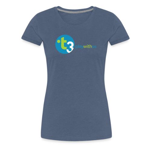 Play With Us (Tri-Color Logo) - Women's Premium T-Shirt