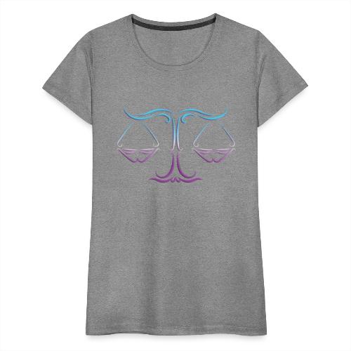 Libra Zodiac Scales of Justice Celtic Tribal - Women's Premium T-Shirt