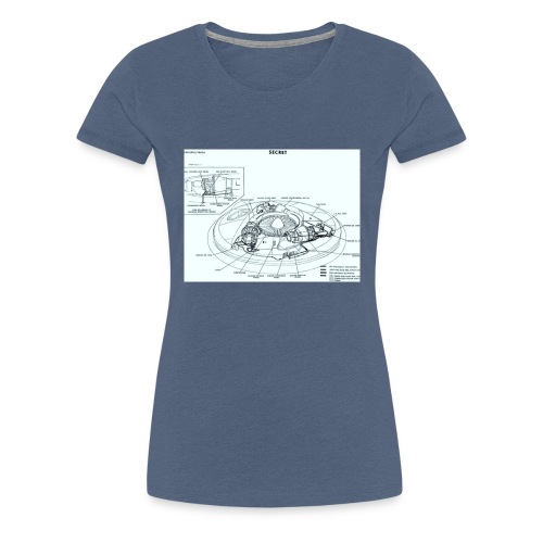 UFO blueprints - Women's Premium T-Shirt