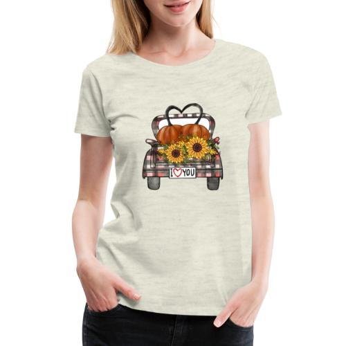 Love Autumn Truck - Women's Premium T-Shirt