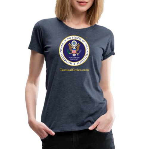The Peoples Seal w gold url - Women's Premium T-Shirt