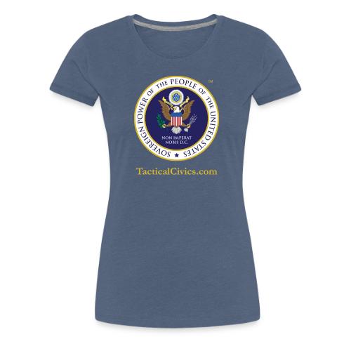 The Peoples Seal w gold url - Women's Premium T-Shirt