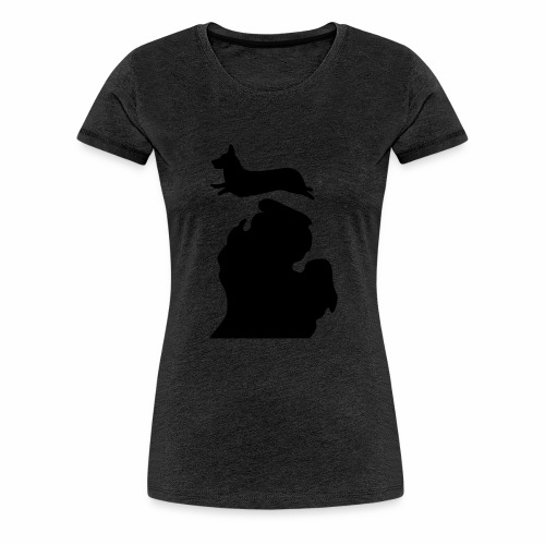 Corgi Bark Michigan - Women's Premium T-Shirt