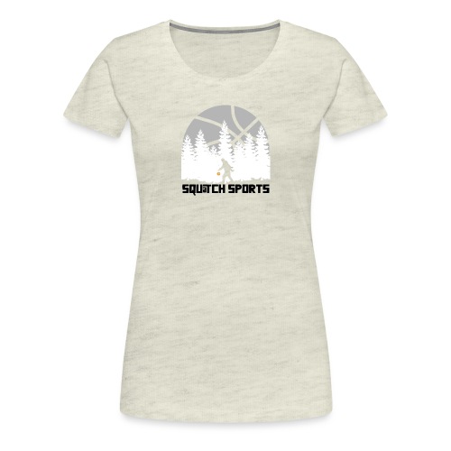 Squatch Scene White - Women's Premium T-Shirt