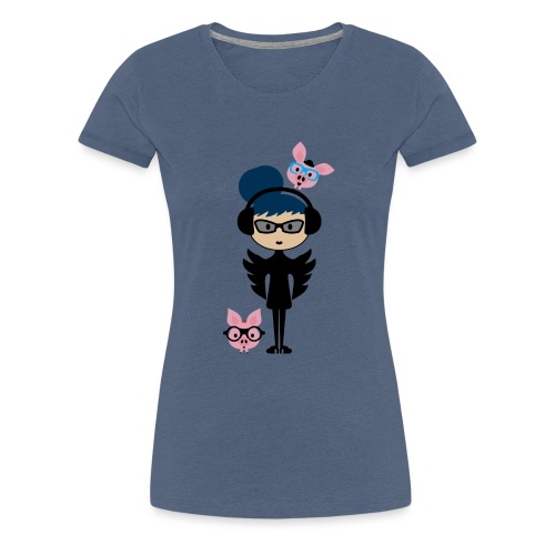 A Girl Who Loves Her Piggies - Women's Premium T-Shirt