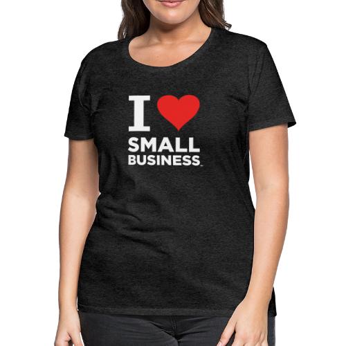 I Heart Small Business Logo (Red & White) - Women's Premium T-Shirt