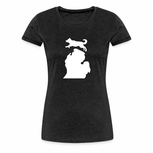 Bark Michigan Husky - Michigan Tech Colors - Women's Premium T-Shirt