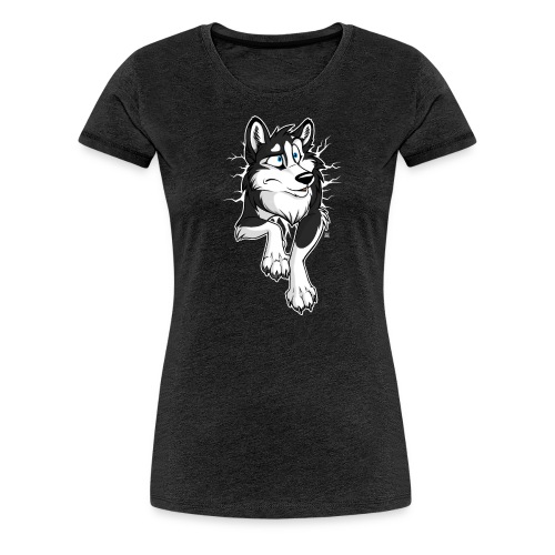 STUCK Husky Black (double-sided) - Women's Premium T-Shirt
