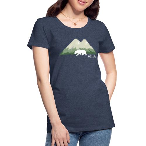 Alaskan Mountain and Bear - Women's Premium T-Shirt