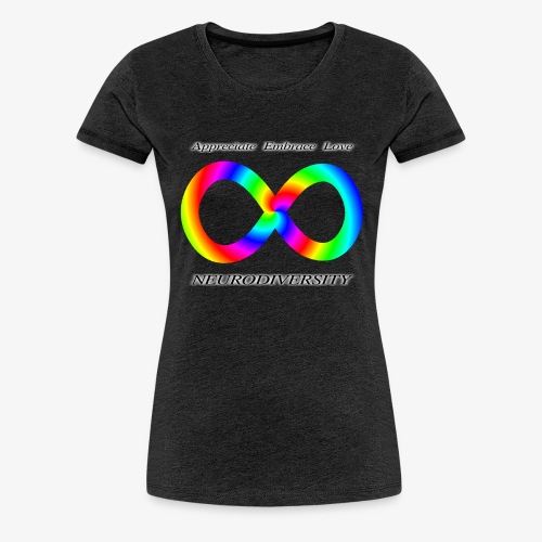 Embrace Neurodiversity with Swirl Rainbow - Women's Premium T-Shirt