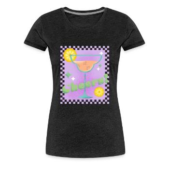 Cocktail - Lilac - Women's Premium T-Shirt - charcoal grey - Front - Alina (174cm)