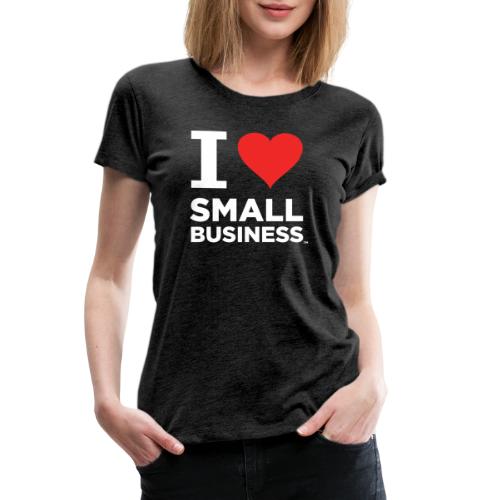 I Heart Small Business Logo (Red & White) - Women's Premium T-Shirt