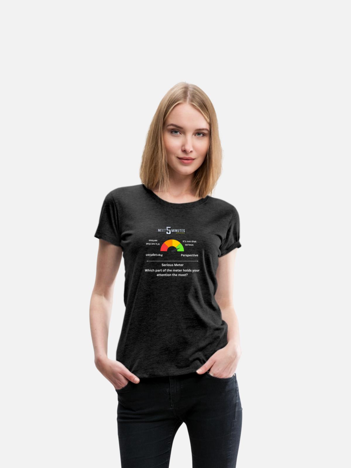 Serious Meter Shawn Abrams - Women's Premium T-Shirt - charcoal grey - Front - Alina (174cm)