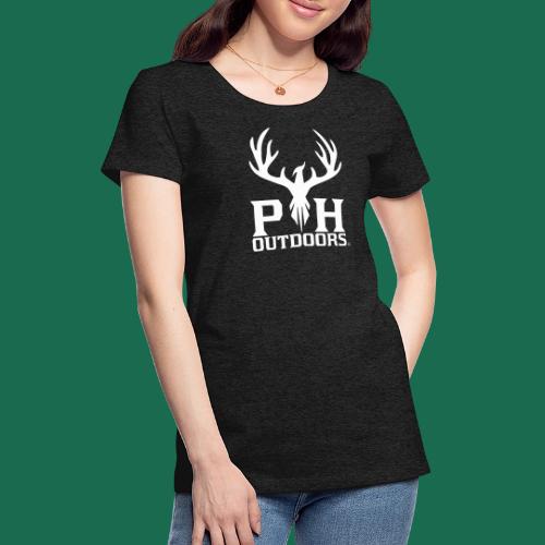 PH Outdoors® White Logo - Women's Premium T-Shirt
