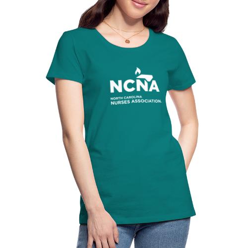 NCNA Logo white lg - Women's Premium T-Shirt