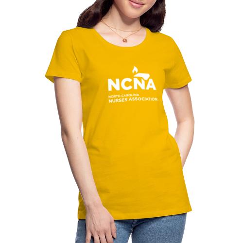 NCNA Logo white lg - Women's Premium T-Shirt