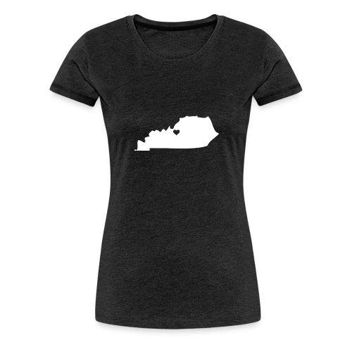 Kentucky Silhouette Heart - Women's Premium T-Shirt