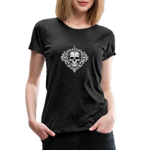 Gothic Filigree Skull - Women's Premium T-Shirt