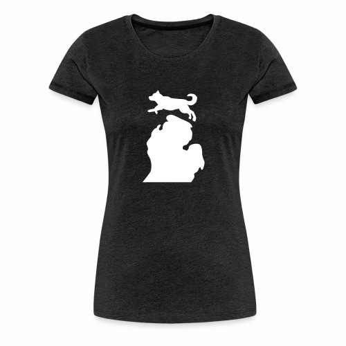 Bark Michigan Husky - Michigan Tech Colors - Women's Premium T-Shirt