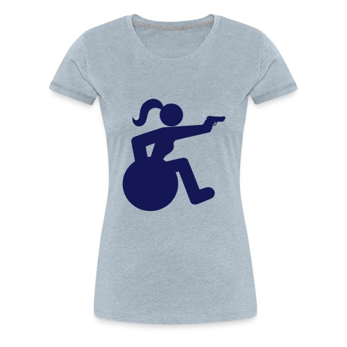 Shooting wheelchair girl, paralympic sport - Women's Premium T-Shirt