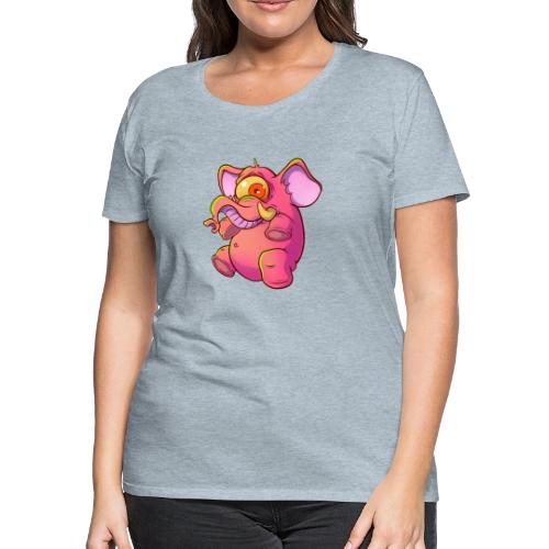 Pink elephant cyclops - Women's Premium T-Shirt