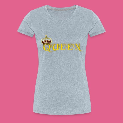 GOLD QUEEN CROWN GEMS AND DIAMONDS - Women's Premium T-Shirt