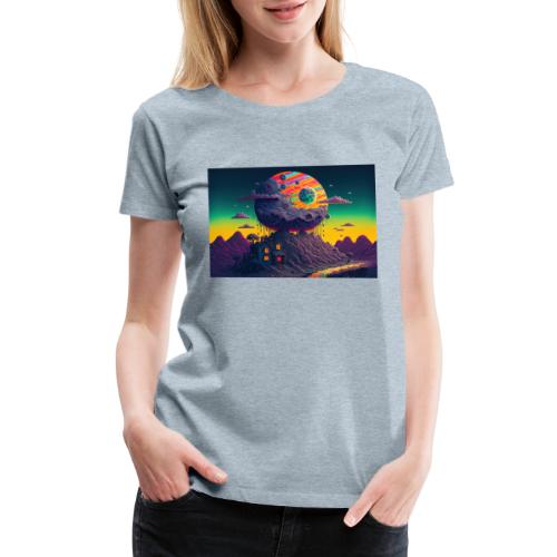 Imagination Mountain Land - Psychedelic Landscape - Women's Premium T-Shirt