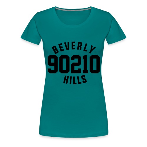 90210 Old School Tee Black - Women's Premium T-Shirt