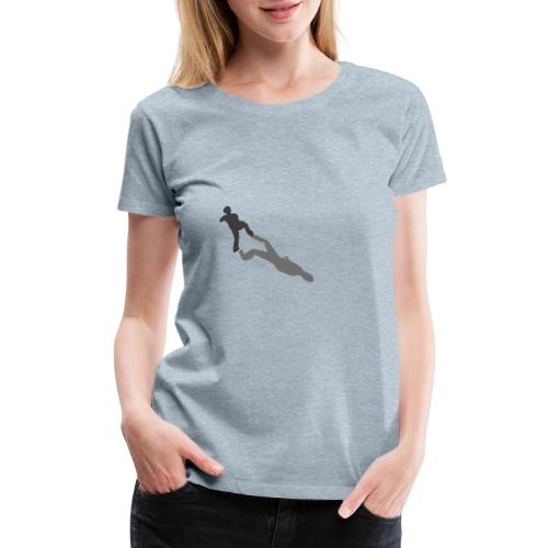 Runner with Shadow - Women's Premium T-Shirt