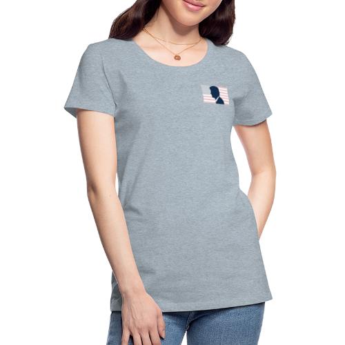 JFK on Flag - Pocket - Women's Premium T-Shirt