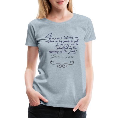 Careful not to get your junk crunched - Women's Premium T-Shirt