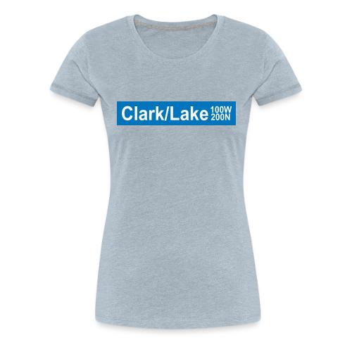 Clark/Lake CTA Blue Line - Women's Premium T-Shirt