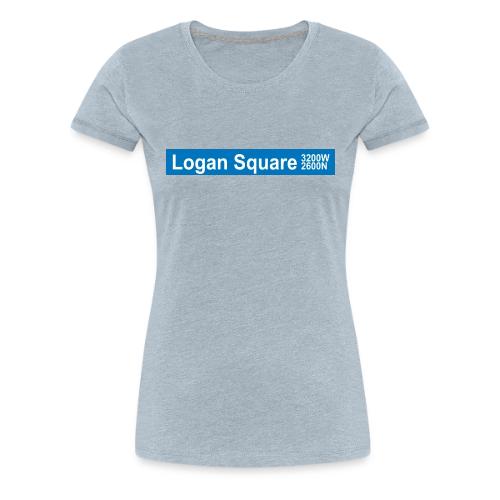 Logan Square CTA Blue Line - Women's Premium T-Shirt